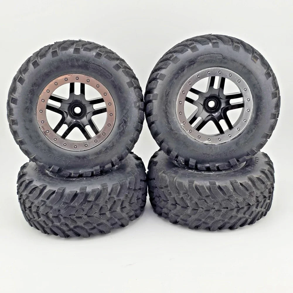 4x Traxxas Slash 4x4 Spec 1/10 Short Course Truck Tires on 12mm Hex Wheels